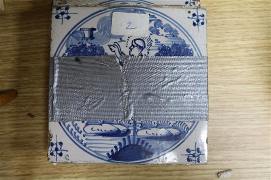 Fifteen Delft tiles